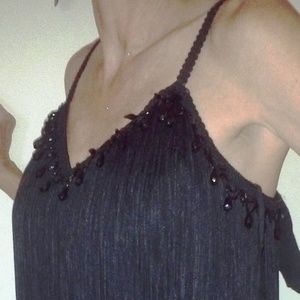 St Martin by Jeanette Black Tassel Dress